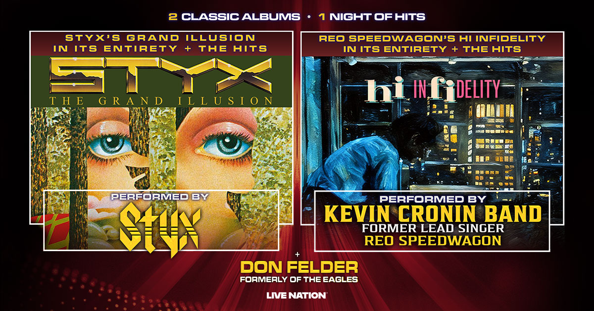 Styx and Kevin Cronin Band - 2 Classic Albums, 1 Night of Hits